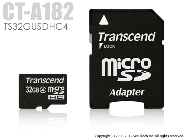 CT-A182】Transcend（トランセンド）32GB Micro-SDHCカード Class4