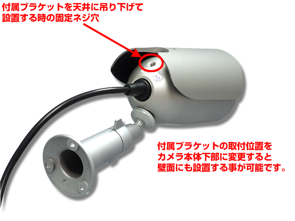 壁面への取付例
