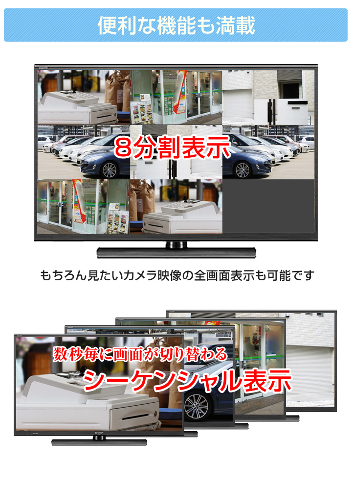 CT-SR108】H.265+ 4MP・5MP対応 AHD/HD-TVI/CVBS 8chデジタル