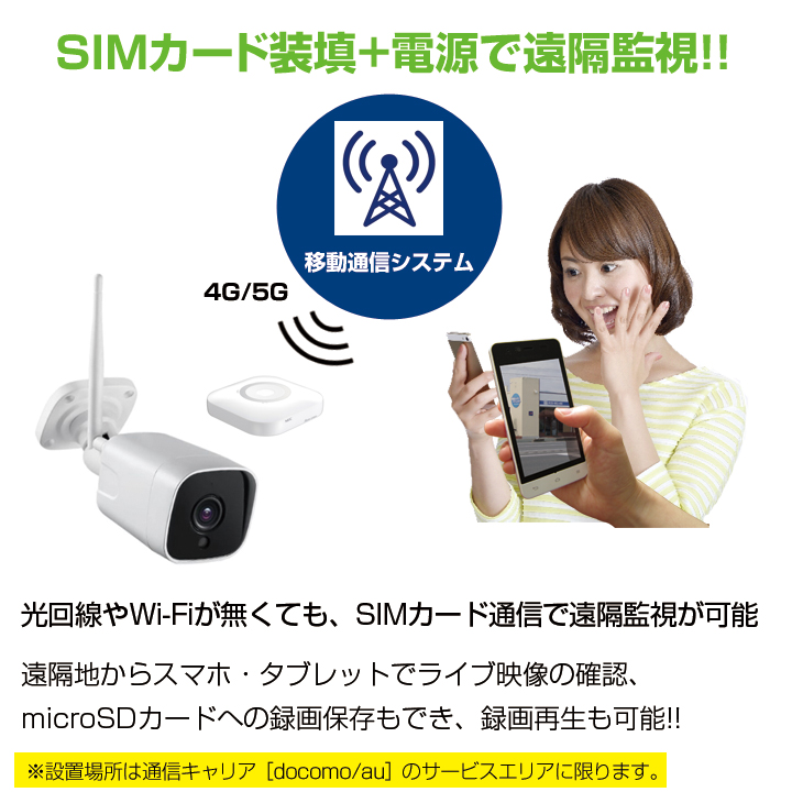 CT-SIM400】SIMカード装填 遠隔監視可能 500万画素SDカード録画 CT-SIM400】SIMカード装填 遠隔監視可能 500万画素SDカード録画