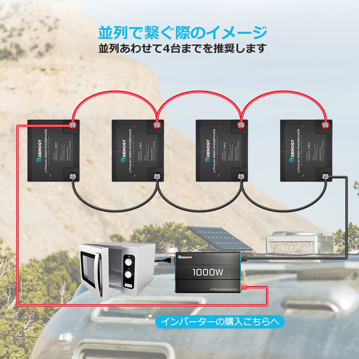 RNG-BATT-LFP-12-50】レノジー RENOGY リチウム イオン バッテリー 12V