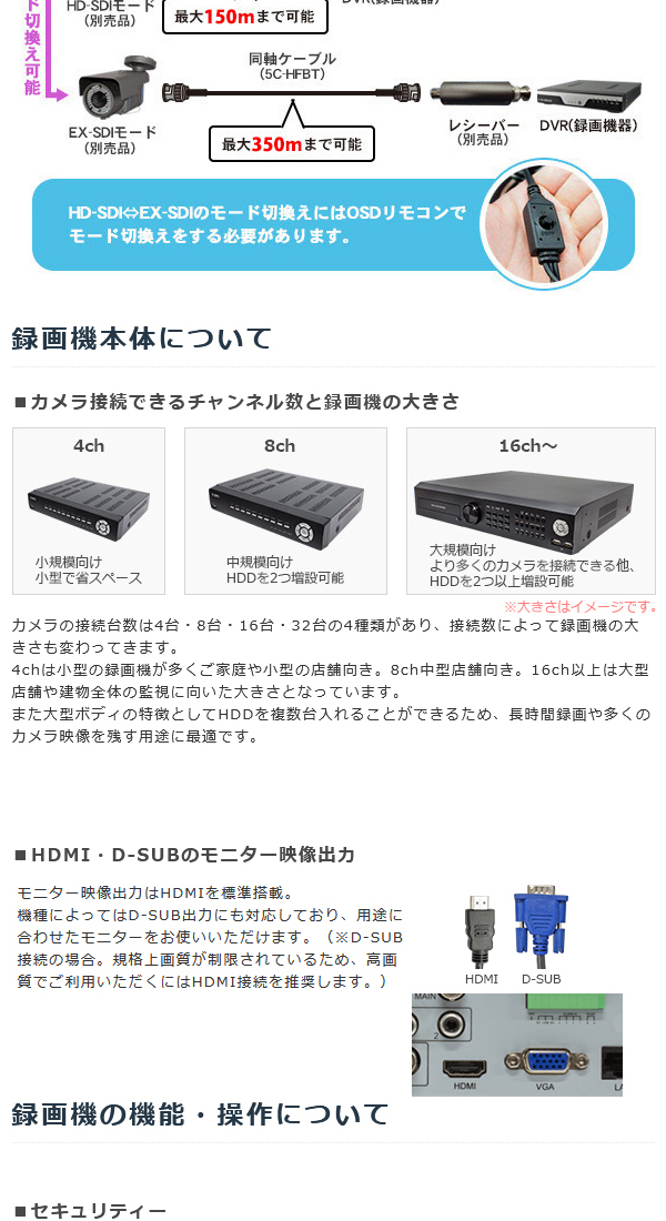 WTW-DEHP704Y】400万画素対応 EX-SDI/HD-SDI 4ch対応 デジタル