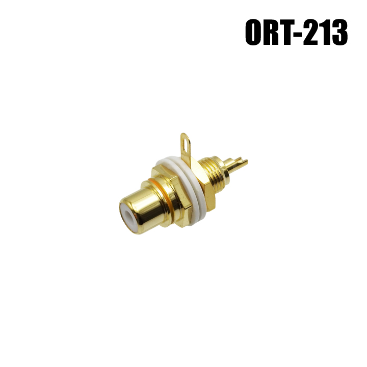RCAジャック(メス・橙)端子 金メッキ ハンダ付 【ORT-213】 【メール便可】